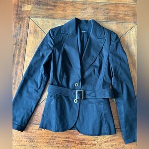 PennyBlack Elegant Women’s Black Belted Blazer Jacket, size 6